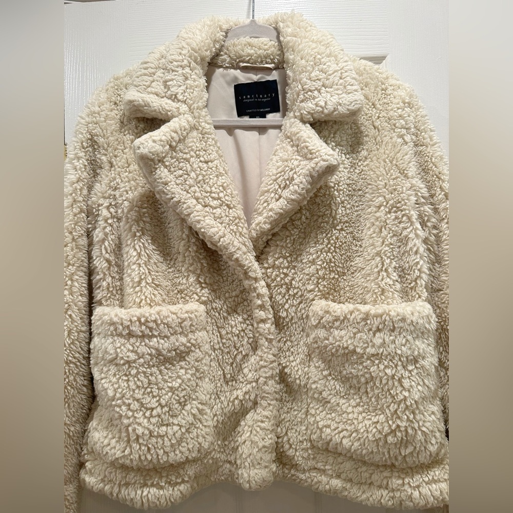 Sanctuary Faux-Fur Teddy Cream Jacket
